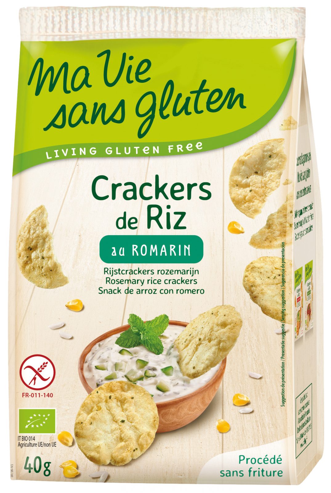 Ma vie sans gluten - Crackers - Crackers au romarin - 40g