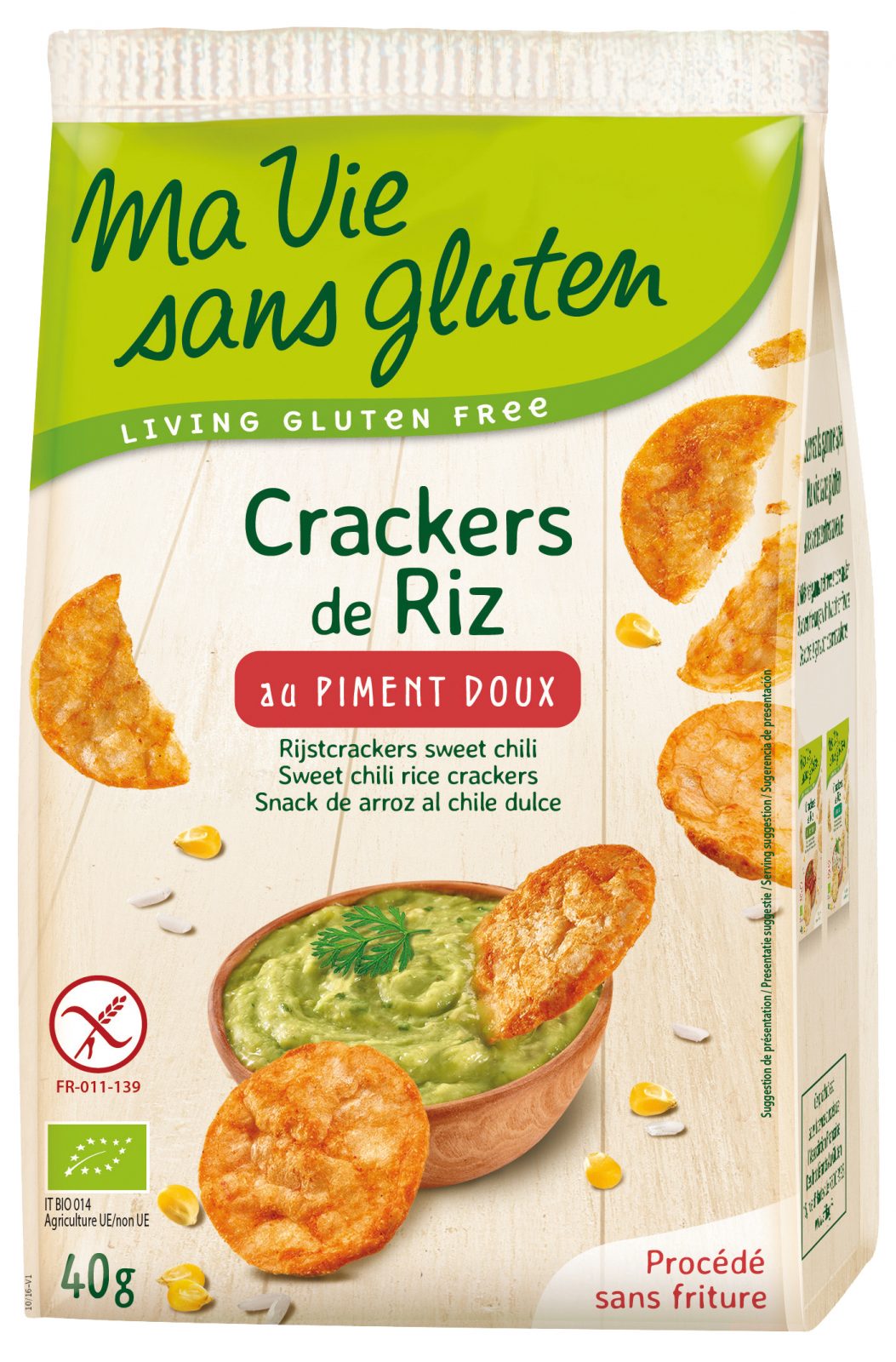 Ma vie sans gluten - Crackers - Crackers de riz au piment doux - 40g