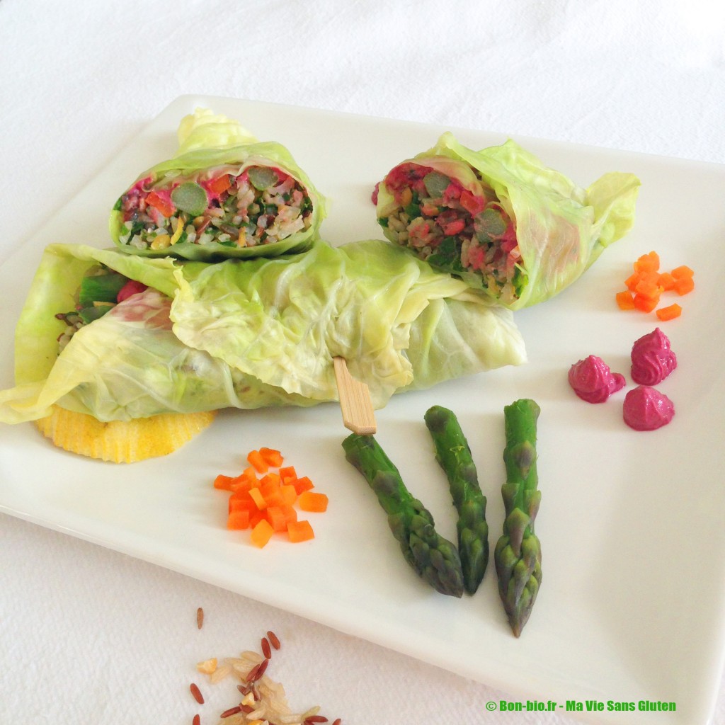 Recette sans gluten : Rouleaux de chou