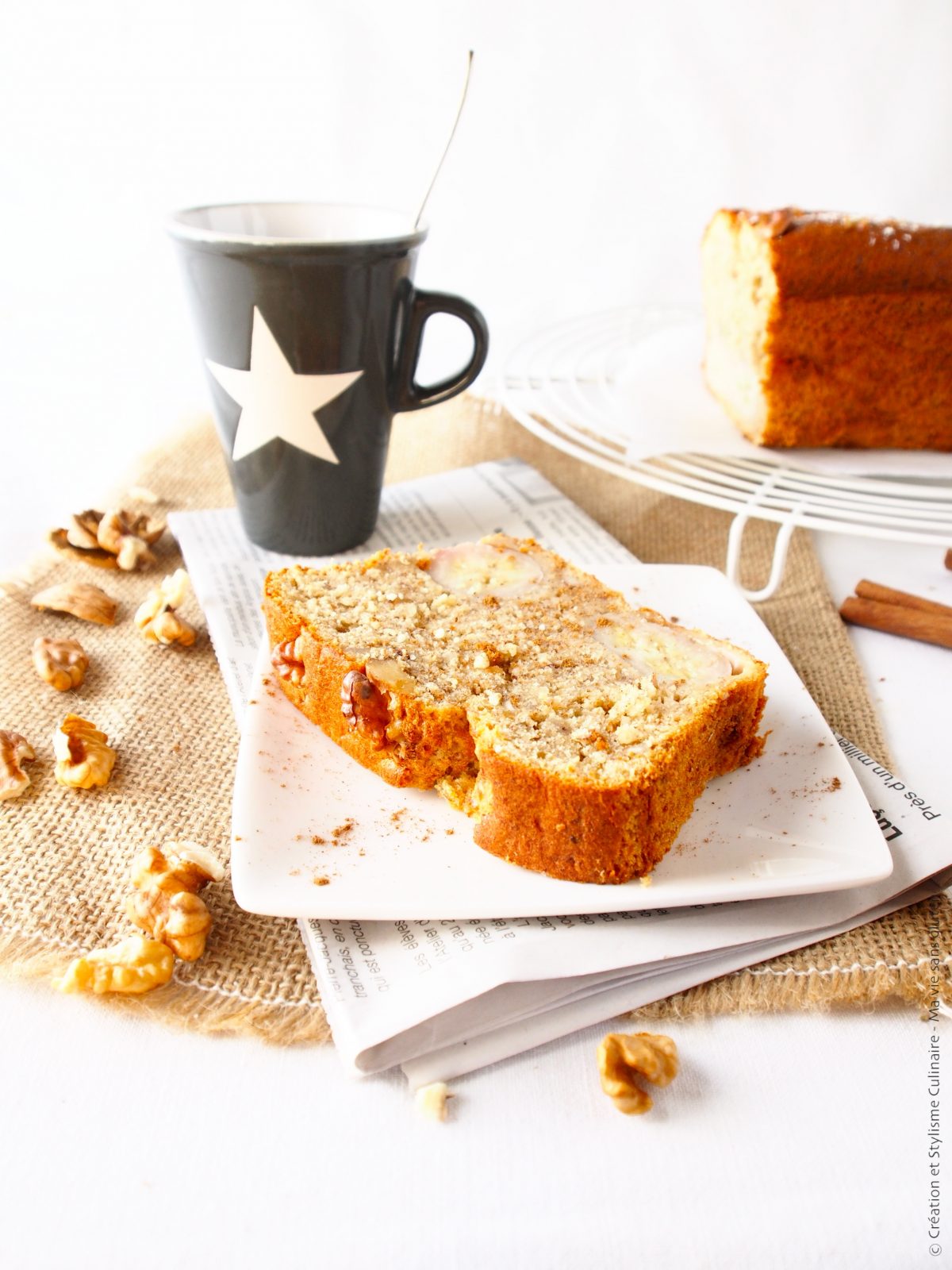 Banana bread aux noix sans gluten