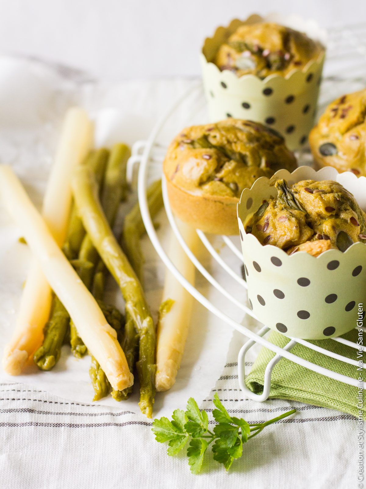 Muffins printaniers aux asperges sans gluten