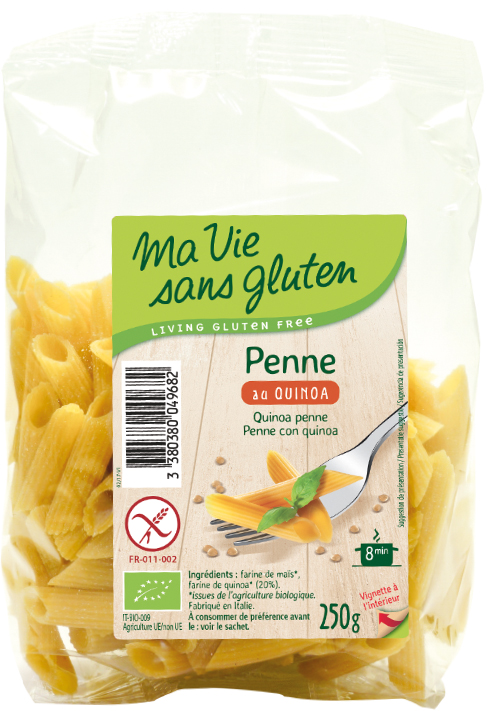 Penne au Quinoa - pâtes bio sans gluten