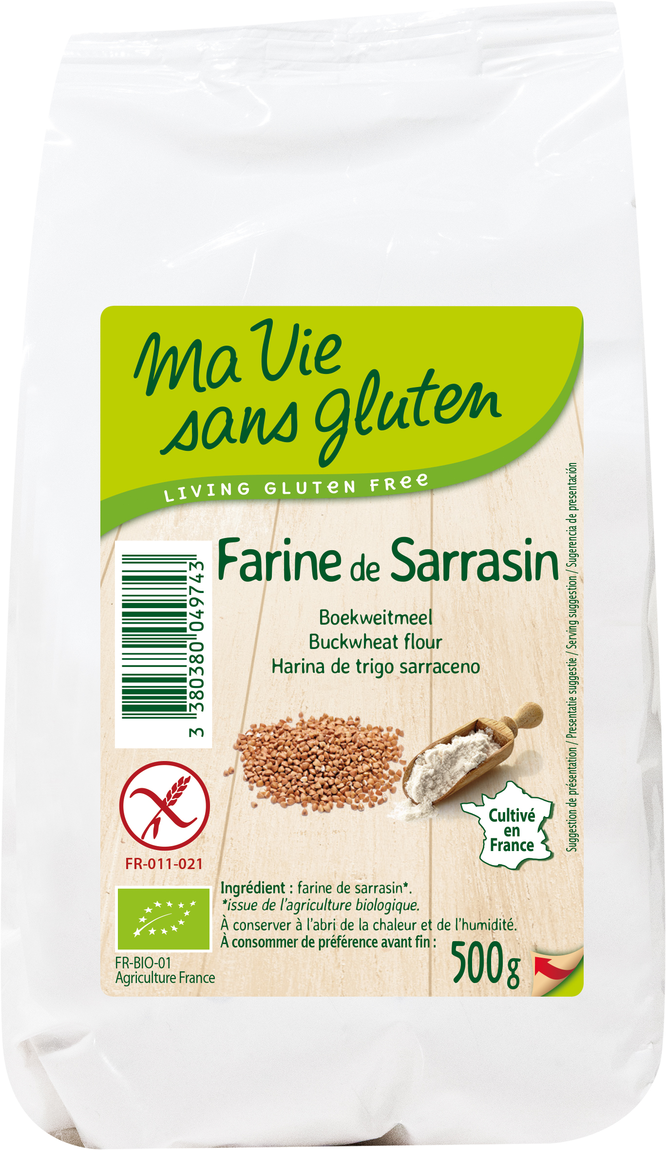 Farine de châtaignes bio et sans gluten 500g - Maison Ranc I Calicote