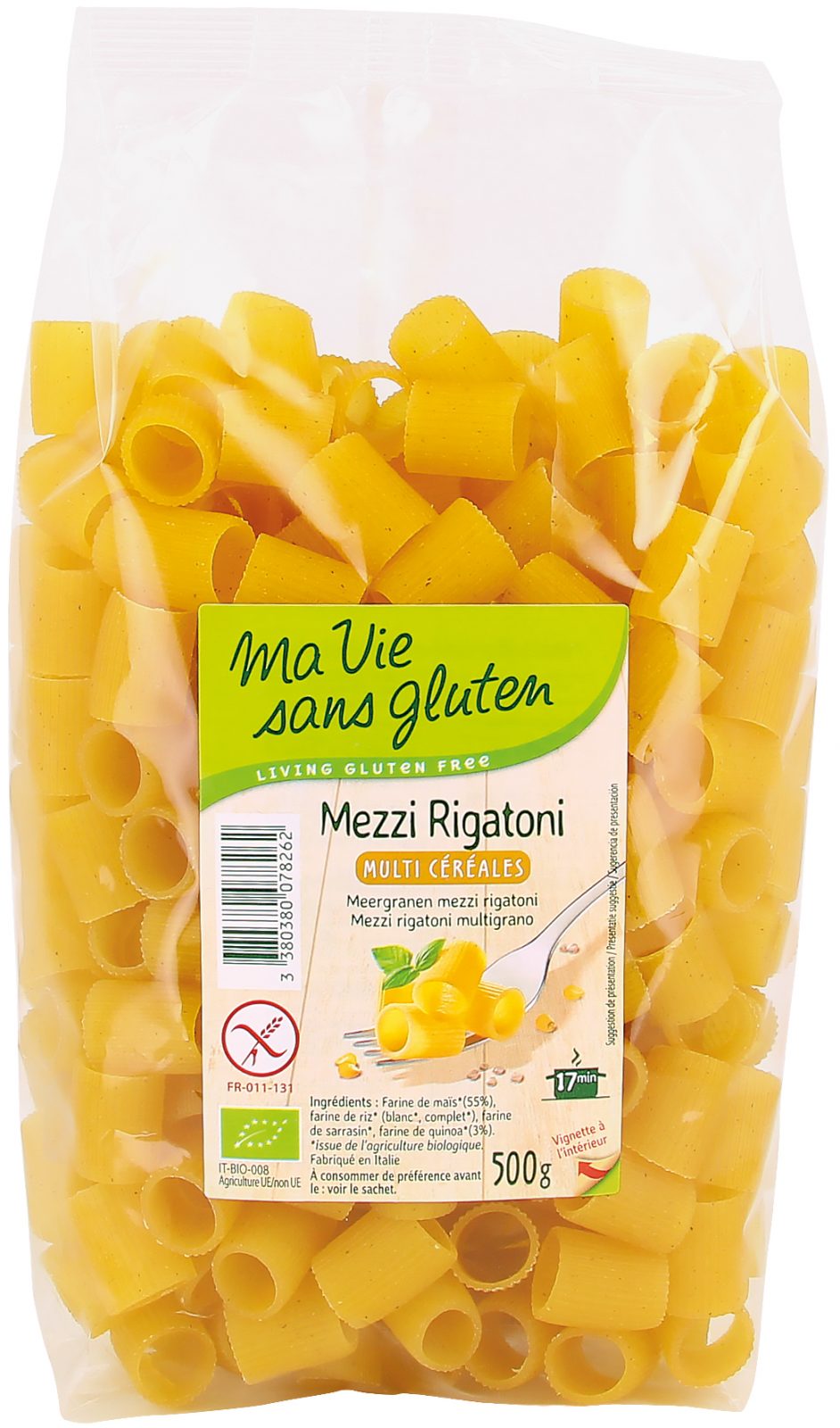 Ma vie sans gluten – Pâte – Mezzi Rigatoni multi céréales – 500g - Ma Vie Sans  Gluten