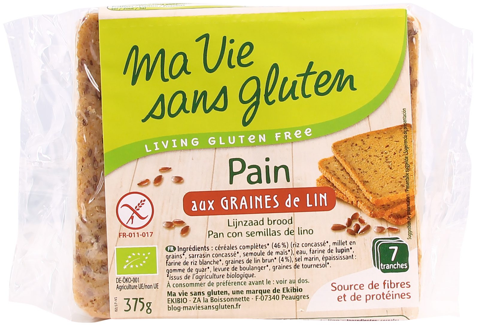 Ma vie sans gluten - Pain bio aux graines de lin