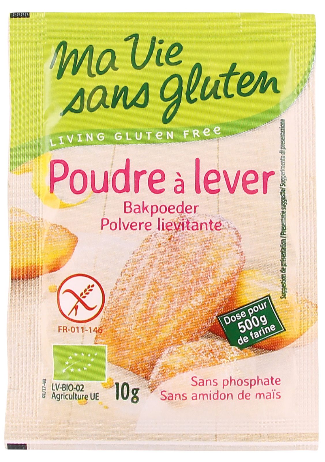 Poudre à lever bio Poudre à lever bio sans phosphate et sans gluten LA  PATELIERE