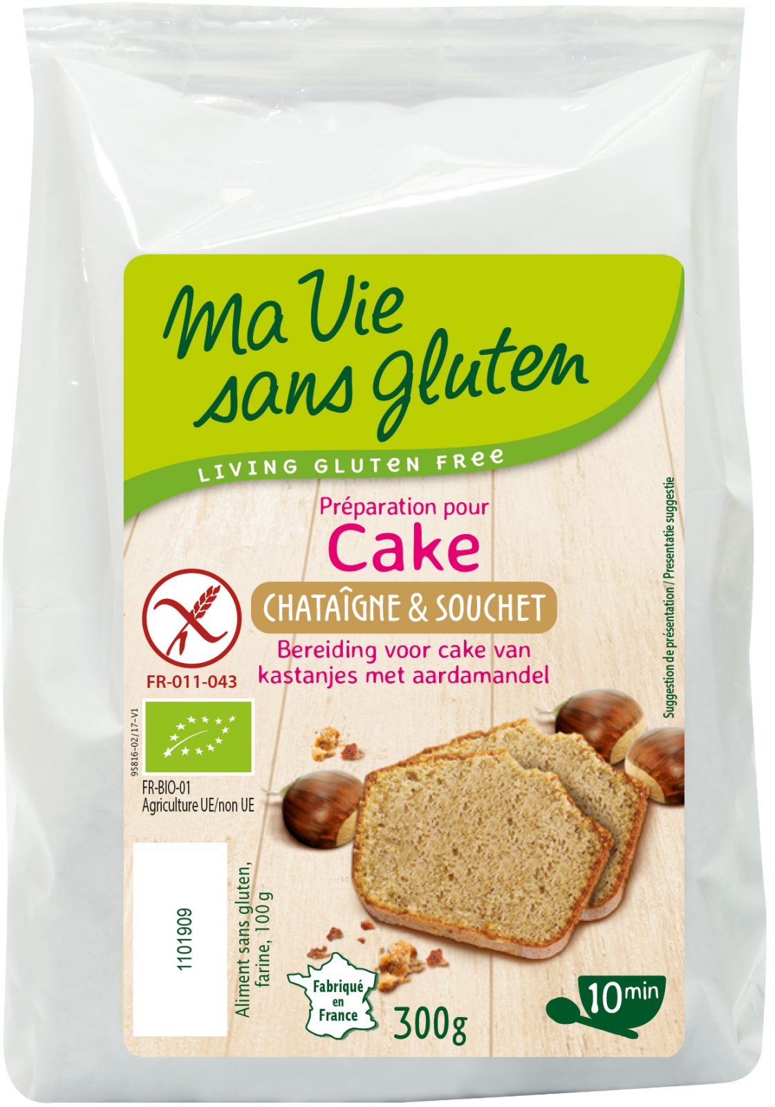 Ma Vie Sans Gluten - Préparation pour Gâteaux - Cakes châtaigne & souchet 300g