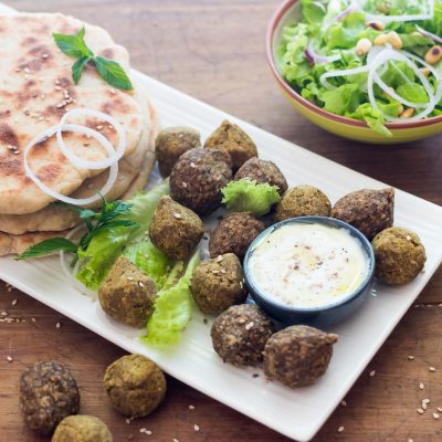 Recette sans gluten bio : Pain pita et falafels sans gluten