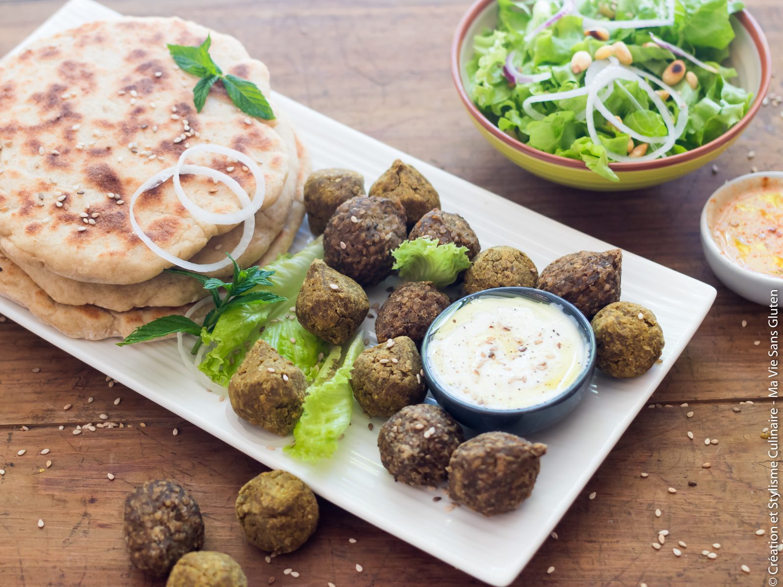 Recette sans gluten bio : Pain pita et falafels sans gluten