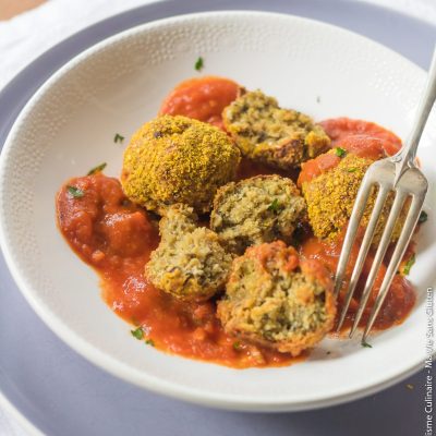 Recette bio sans gluten : Boulettes d'aubergine alla Parmigiana