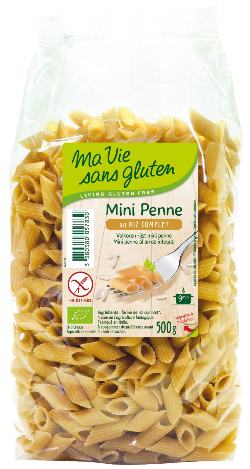 Ma vie sans gluten – Pâtes – Mini penne au riz complet 500g - Ma Vie Sans  Gluten