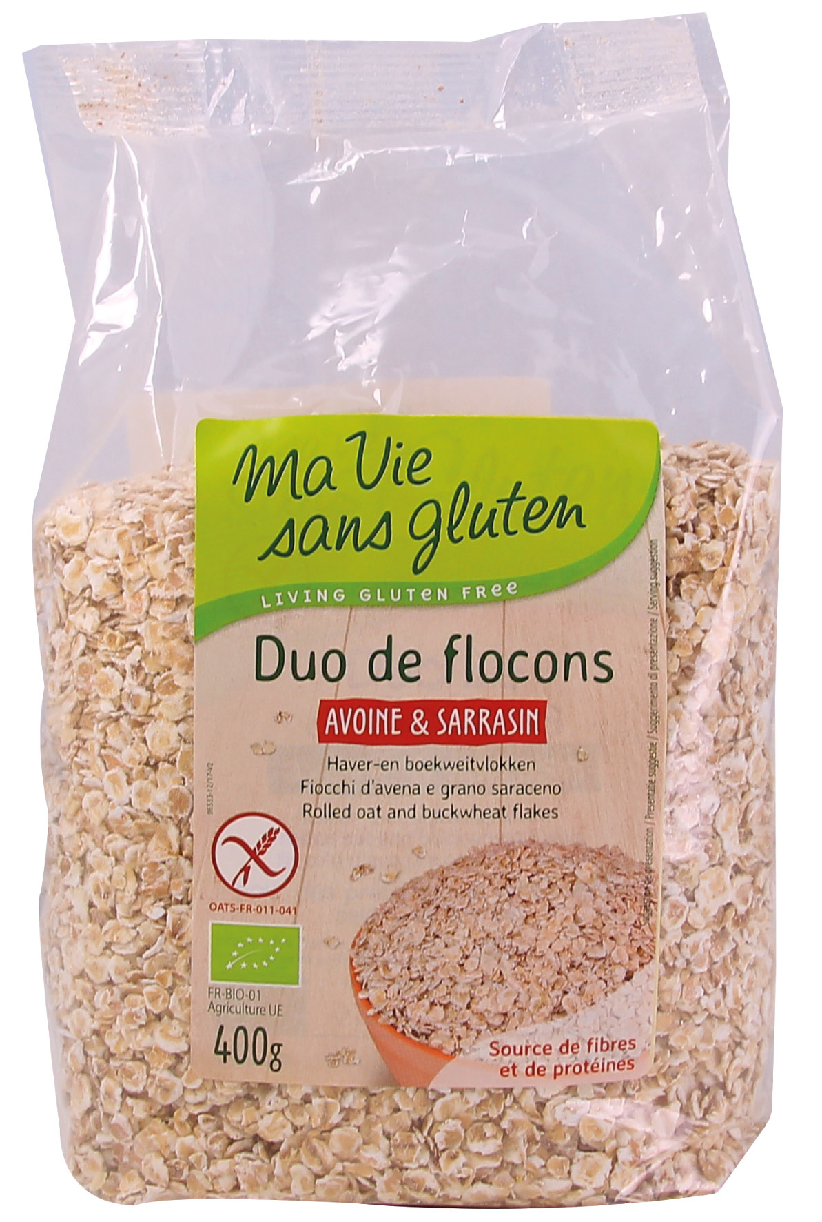 muesli croustillant avoine et fruits secs bio sans gluten - 375 g - CHAQ.  JR S/ GLUTEN