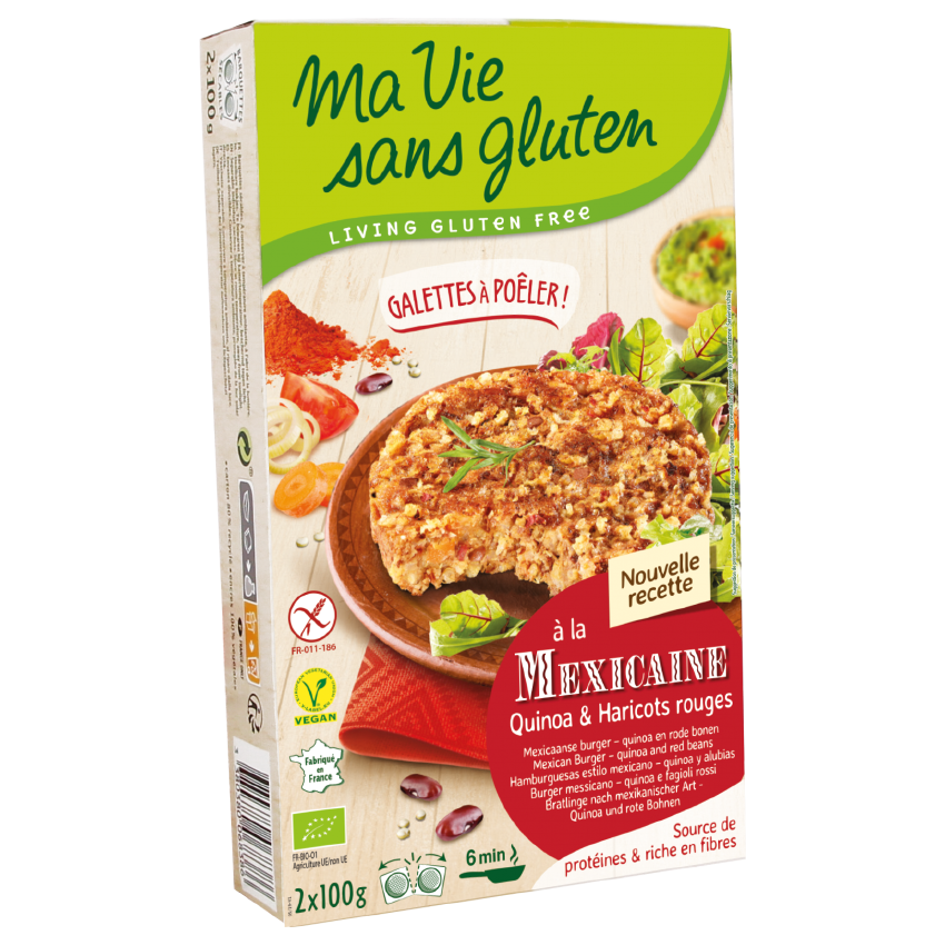 Ma Vie Sans Gluten - 6838 - Galettes à poêler à la mexicaine quinoa et haricots rouges 2 x 100g