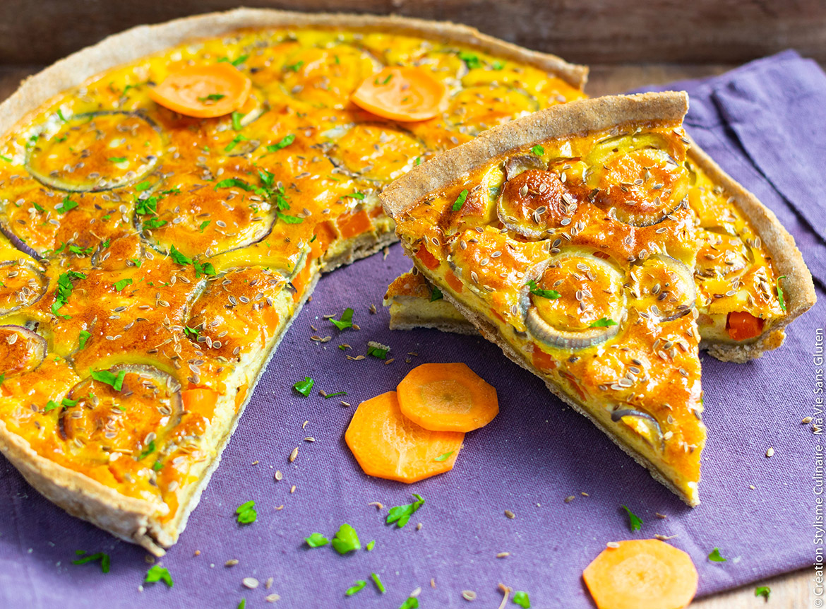 Quiche carottecumin sans gluten de saison Facile à préparer Ma Vie