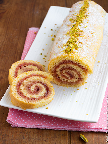 Gâteau roulé à la fraise - Ma Vie Sans Gluten